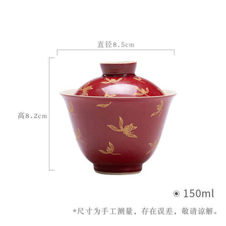 Moji Lang Gold-leaf-covered Gaiwan丨Orientaleaf Moji Lang Gold-leaf-covered Gaiwan teaware Orientaleaf