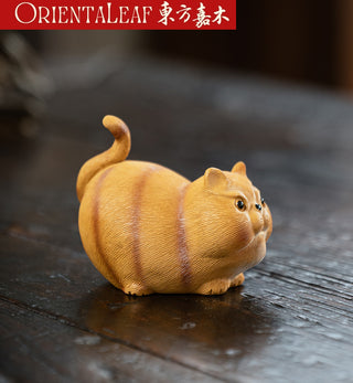 Tea Pet - Yixing Purple Clay Cat