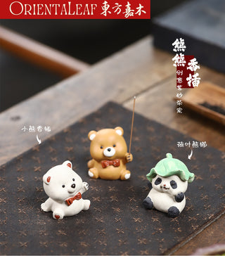 Tea Pet - Yixing Purple Panda Tea Pet & Incense Holder