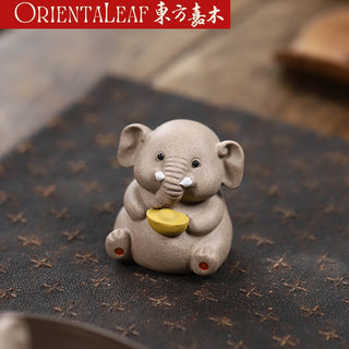 Tea Pet - Yixing Purple Clay Elephant