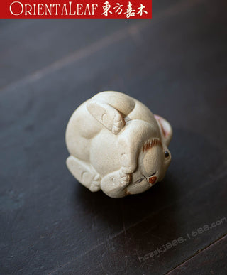 Tea Pet - Yixing Purple Clay Zodiac Rabbit Tea Ornament