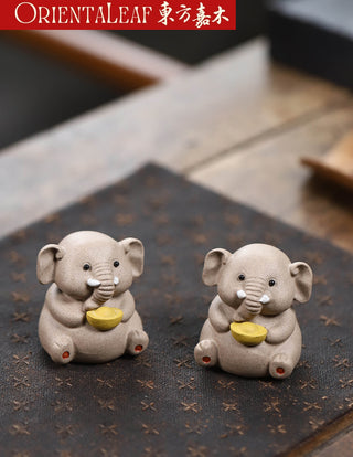 Tea Pet - Yixing Purple Clay Elephant