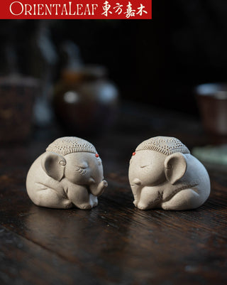 Tea Pet - Purple Clay Tea Pet Taiping Peaceful Elephant