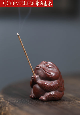 Tea Pet - Purple Clay Golden Toad