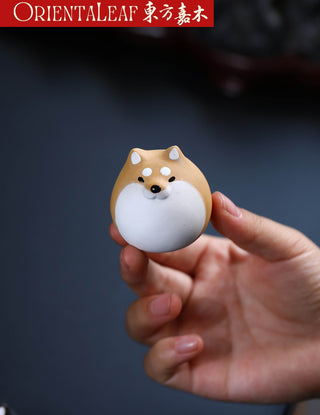 Tea Pet - Yixing Purple Clay Shiba Inu