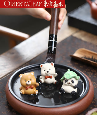 Tea Pet - Yixing Purple Panda Tea Pet & Incense Holder