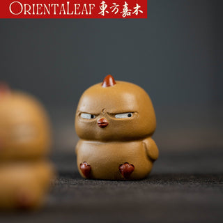 Tea Pet - Yixing Purple Clay Tea Pet  Yellow Bird