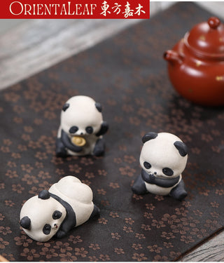 Tea Pet - Purple Clay Panda