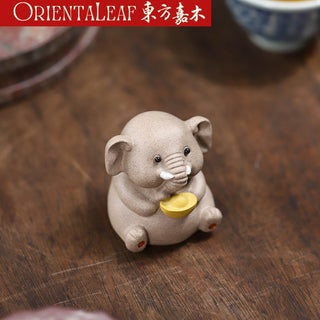 Tea Pet - Yixing Purple Clay Elephant