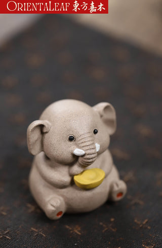 Tea Pet - Yixing Purple Clay Elephant