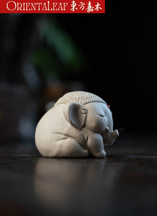 Tea Pet - Purple Clay Tea Pet Taiping Peaceful Elephant