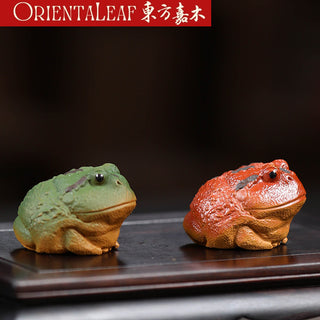 Tea Pet - Yixing Purple Clay Tea Pet Golden Toad Frog