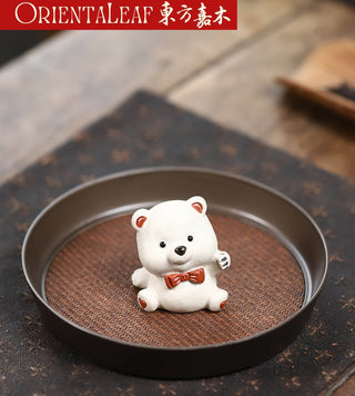 Tea Pet - Yixing Purple Panda Tea Pet & Incense Holder