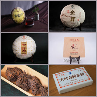 Six Xi'an dry-stored ripe Pu-erh teas included in the 250g Discovery Box